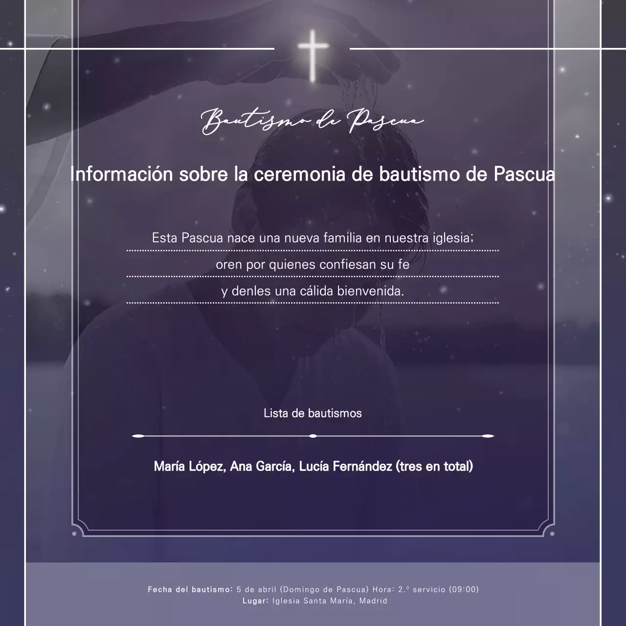 Guía de bautismo de Pascua de Bora Clean