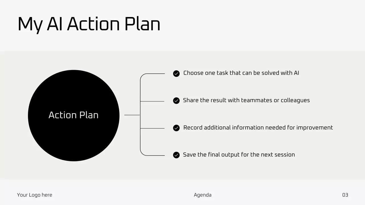 핑크 미니멀 AI 교육 가이드 프레젠테이션