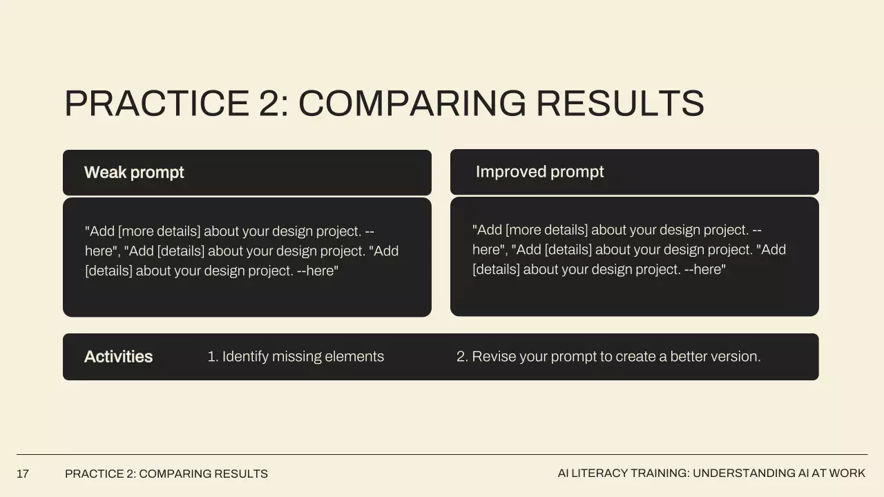베이지 미니멀 AI 학습 가이드 프레젠테이션