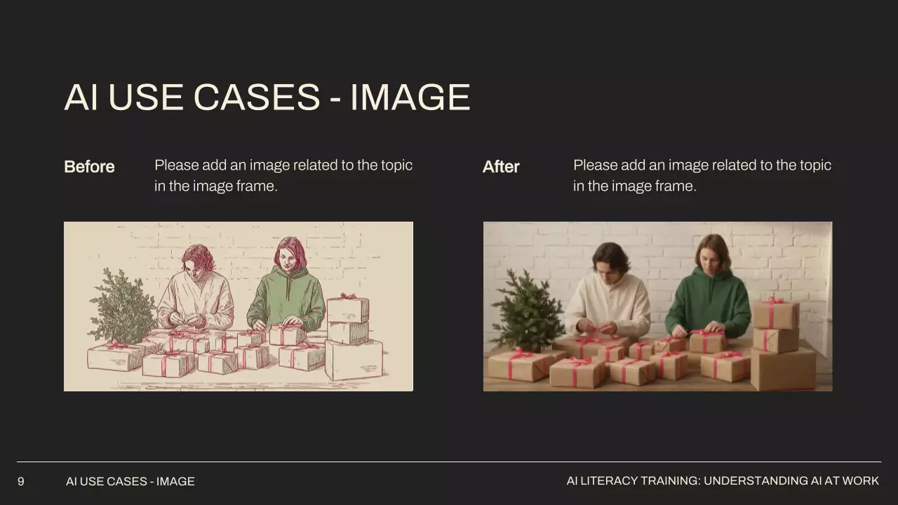 베이지 미니멀 AI 학습 가이드 프레젠테이션