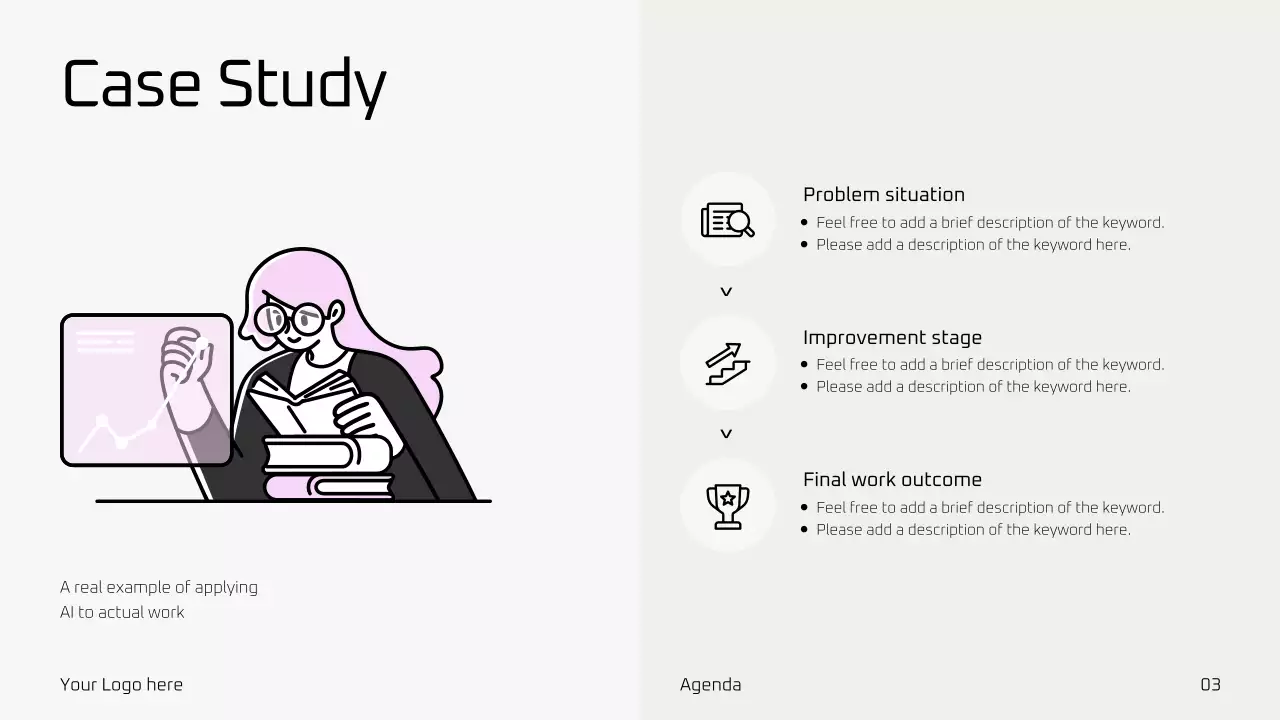 핑크 미니멀 AI 교육 가이드 프레젠테이션