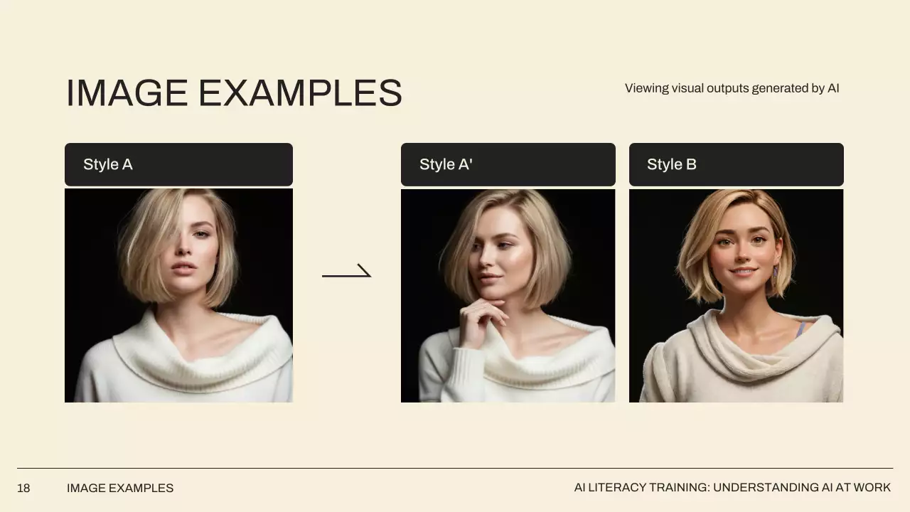 베이지 미니멀 AI 학습 가이드 프레젠테이션