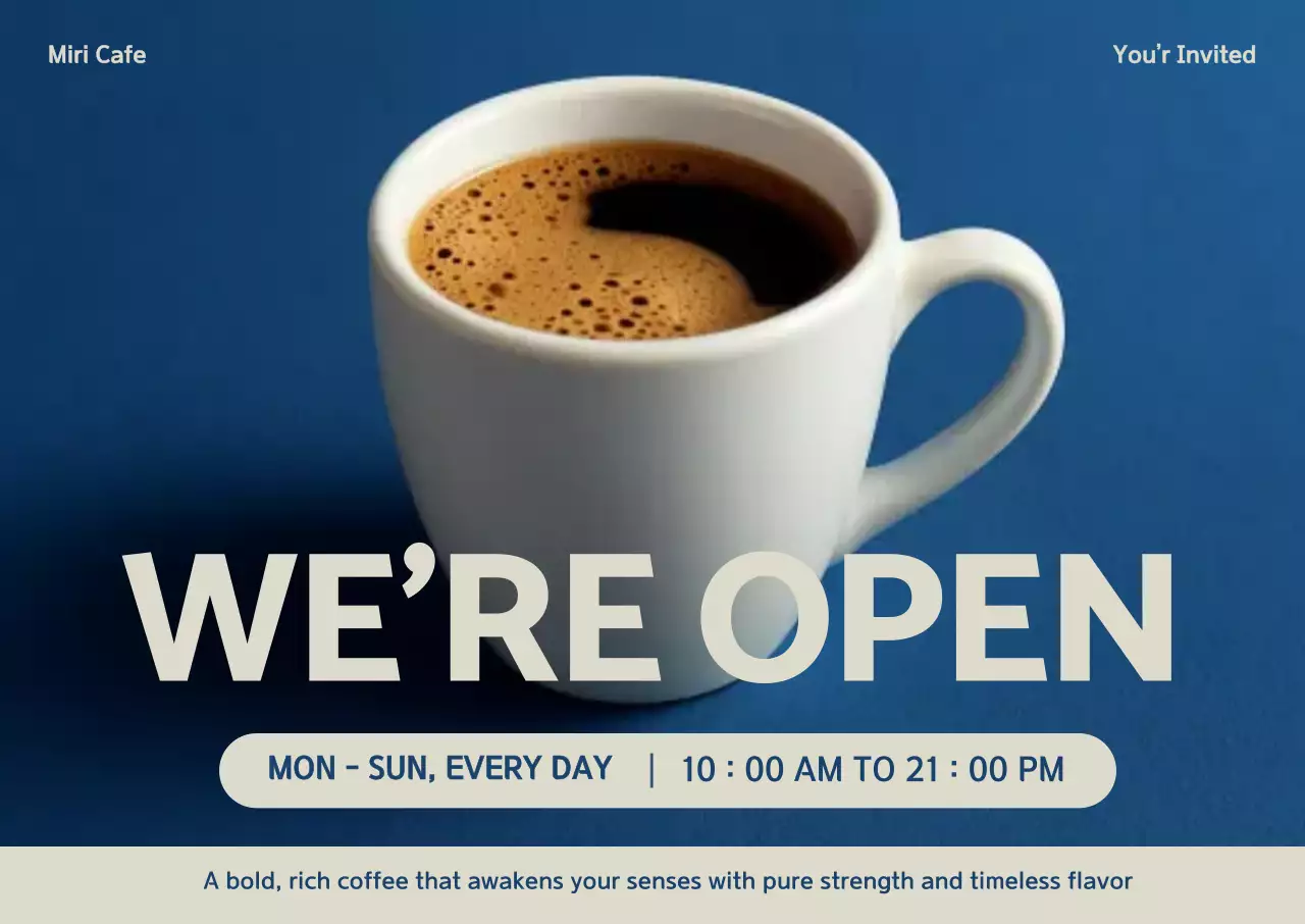 파랑 모던 카페 오픈