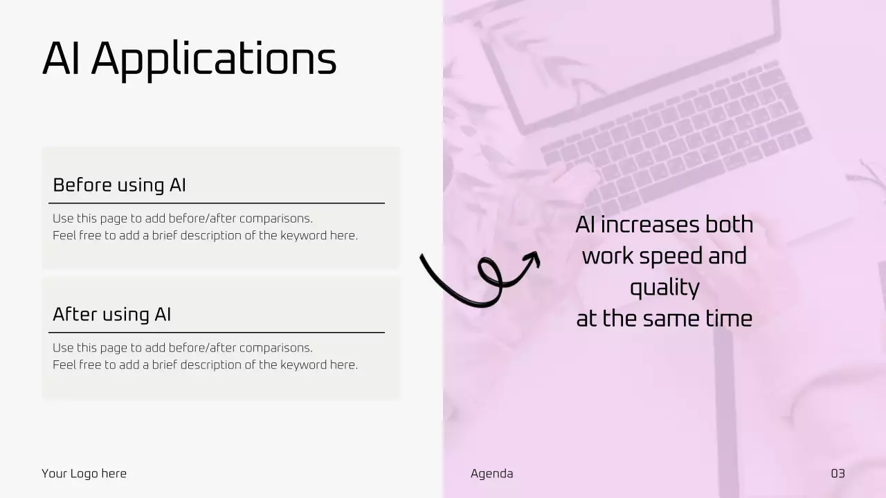 핑크 미니멀 AI 교육 가이드 프레젠테이션
