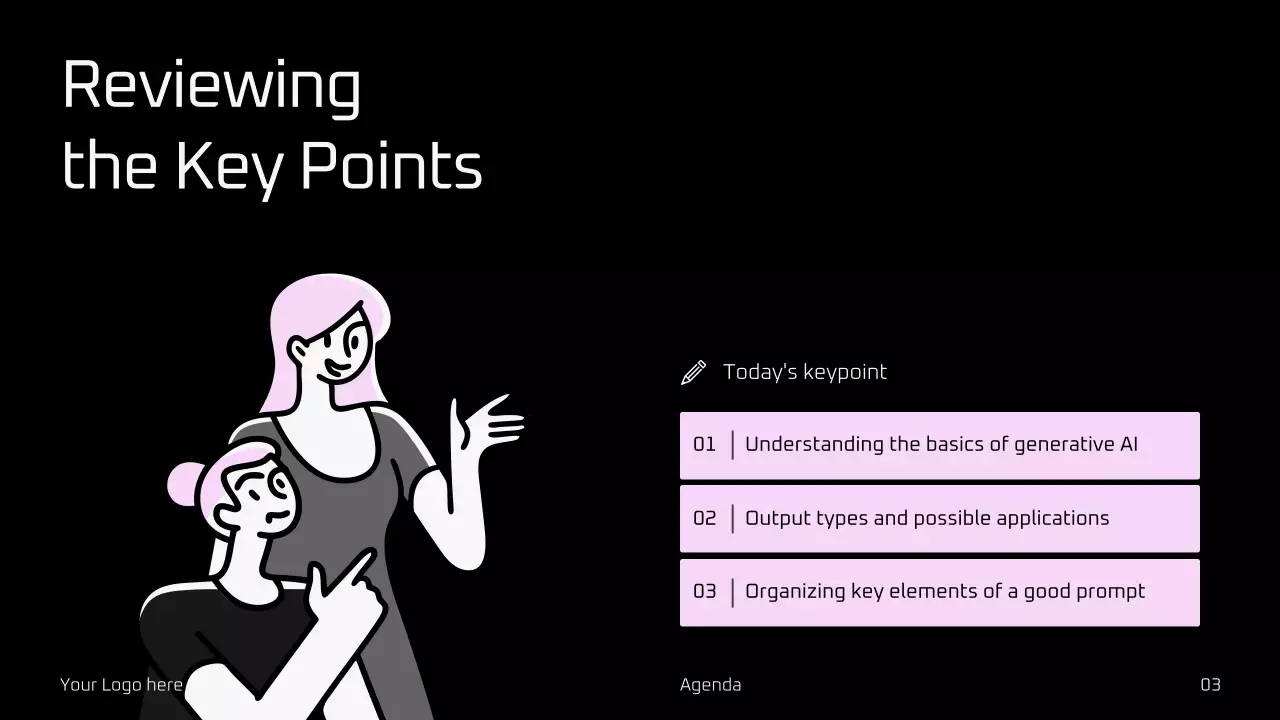 핑크 미니멀 AI 교육 가이드 프레젠테이션