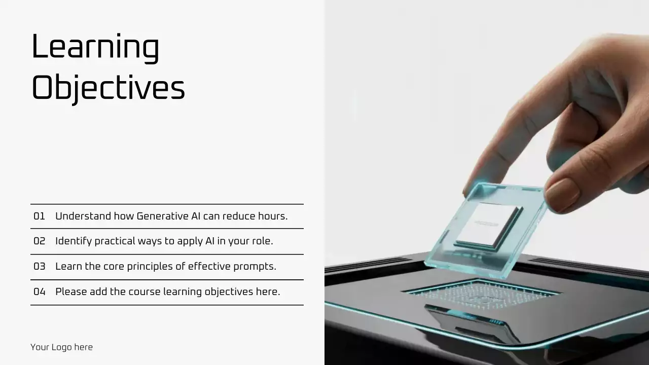 핑크 미니멀 AI 교육 가이드 프레젠테이션