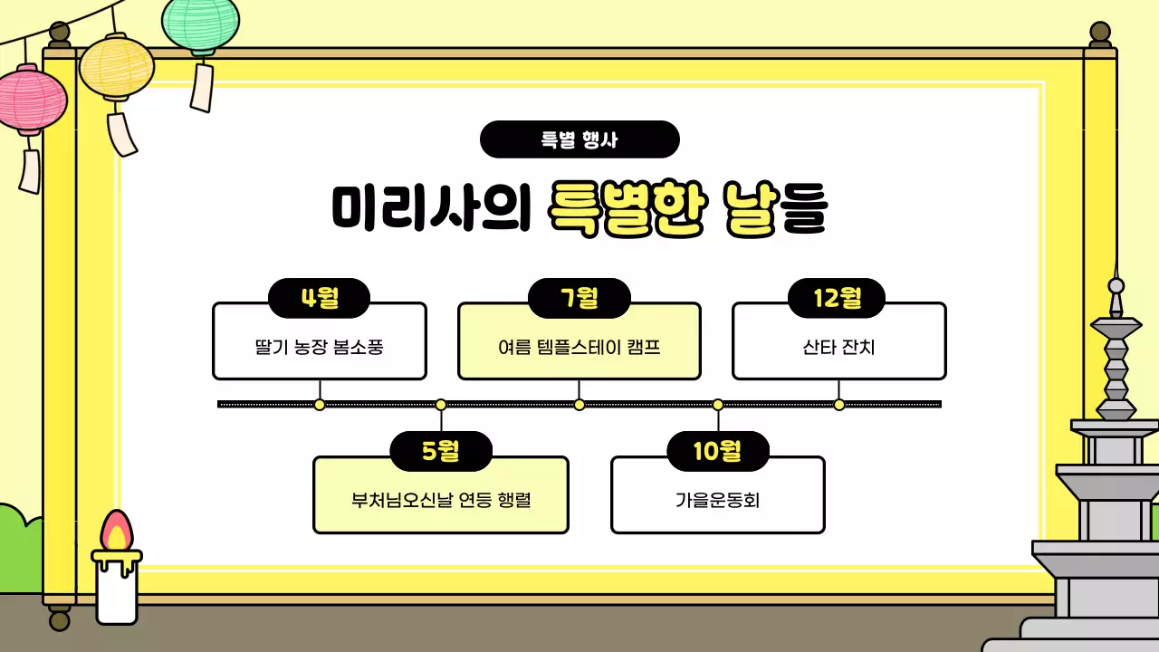 노랑 심플 어린이 법회 안내
