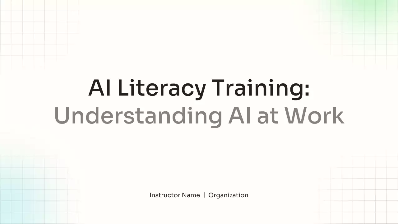 white simple AI training guide Presentation