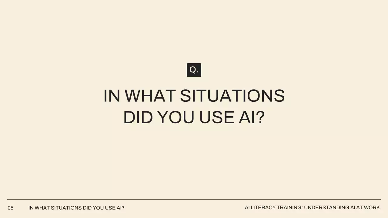 베이지 미니멀 AI 학습 가이드 프레젠테이션