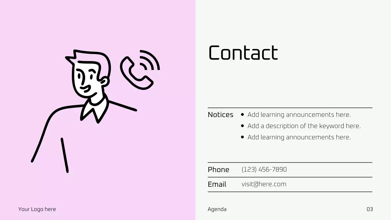 핑크 미니멀 AI 교육 가이드 프레젠테이션