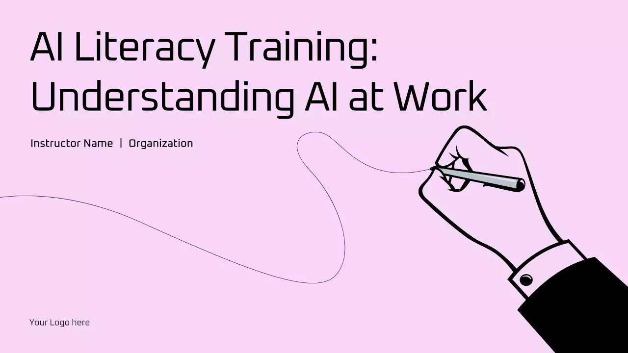 Pink Minimal AI Training Guide Presentation