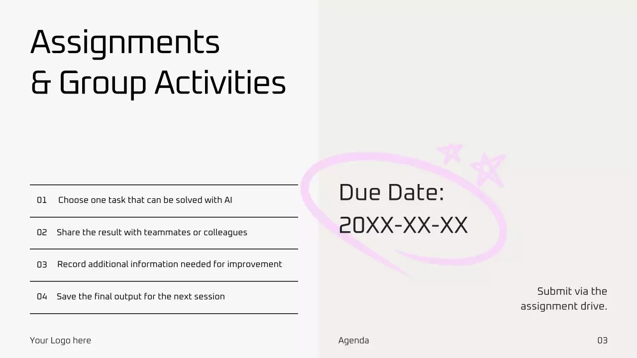 핑크 미니멀 AI 교육 가이드 프레젠테이션