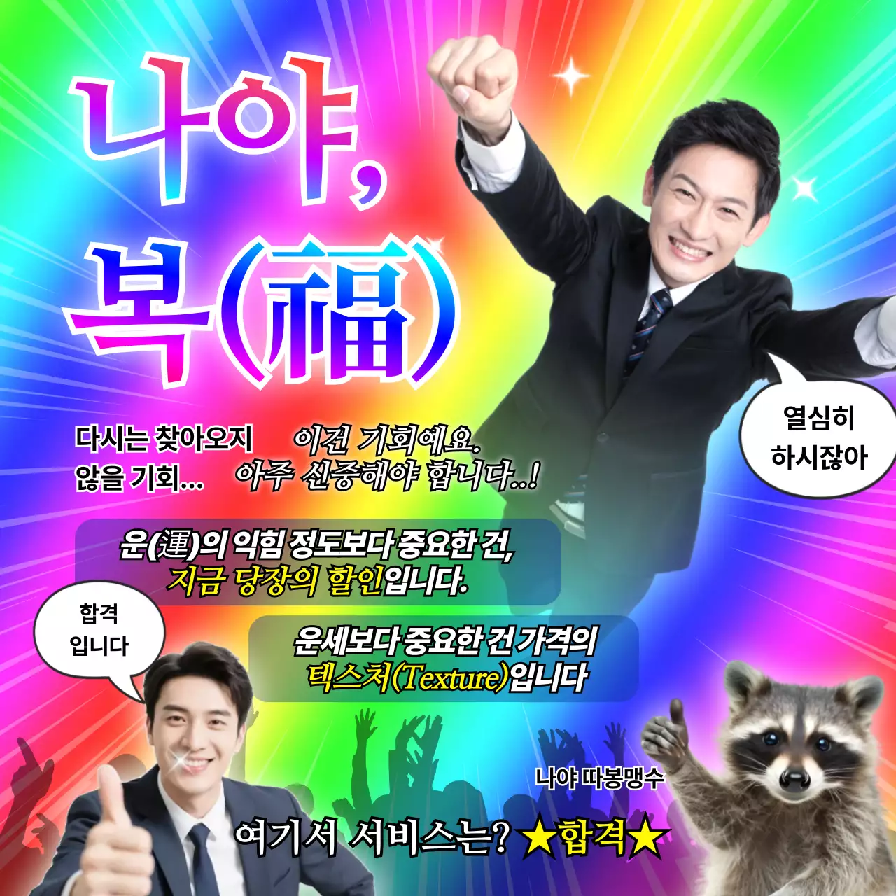 무지개 병맛 프로모션 광고