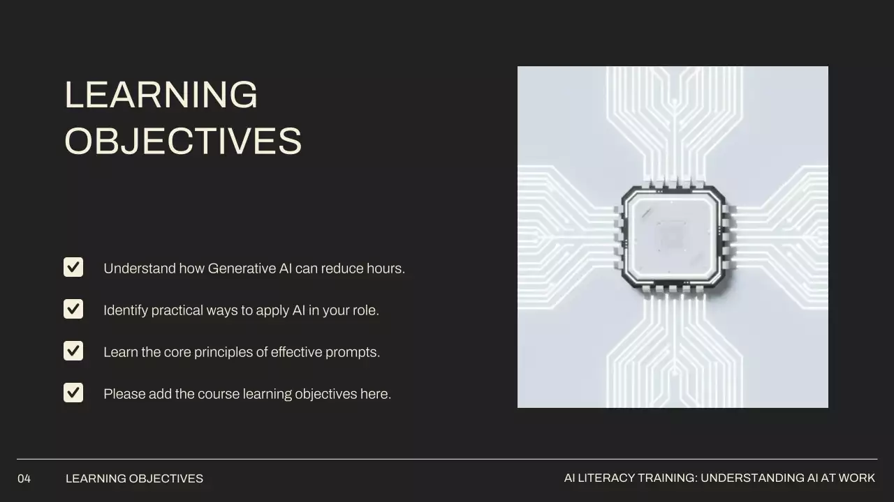 베이지 미니멀 AI 학습 가이드 프레젠테이션