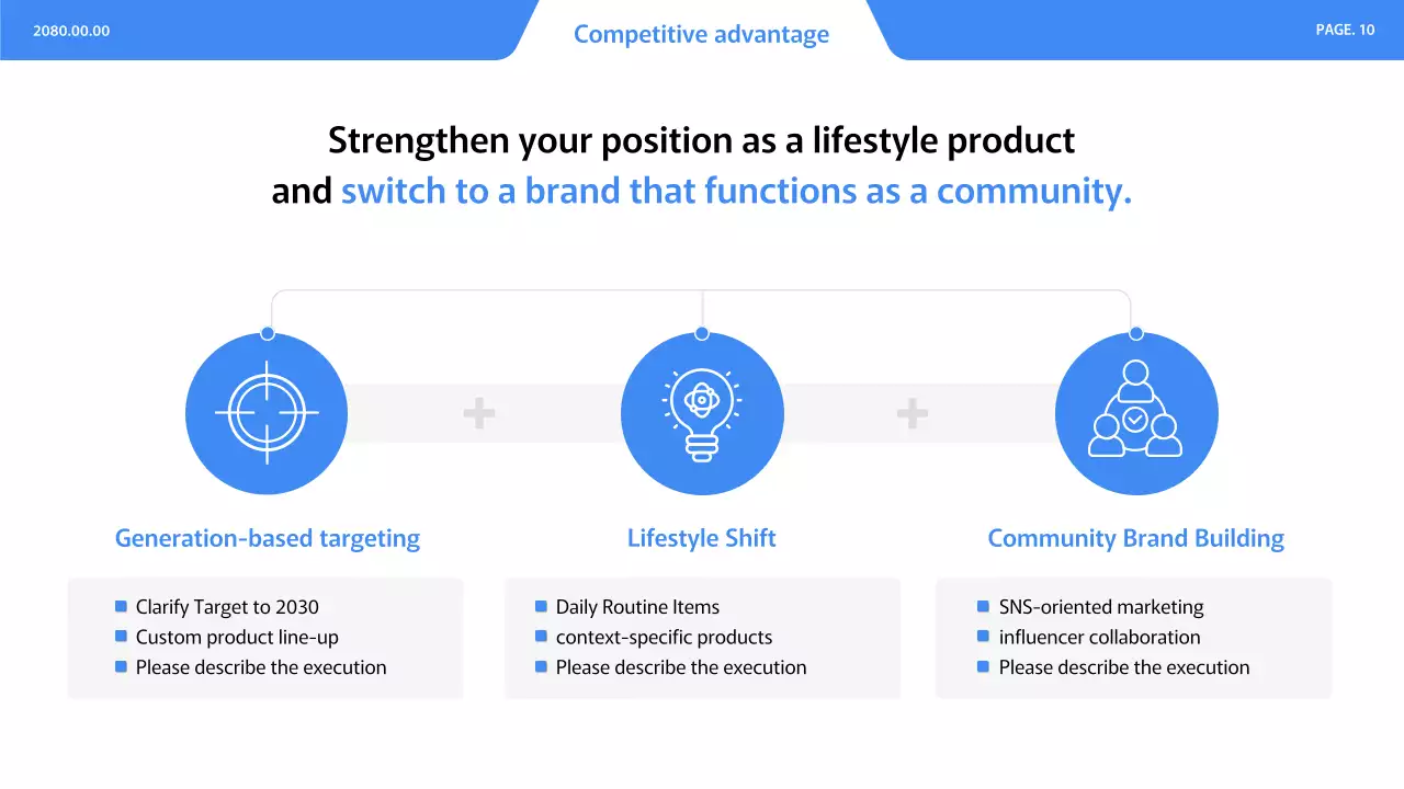 블루 모던 비즈니스 플랜