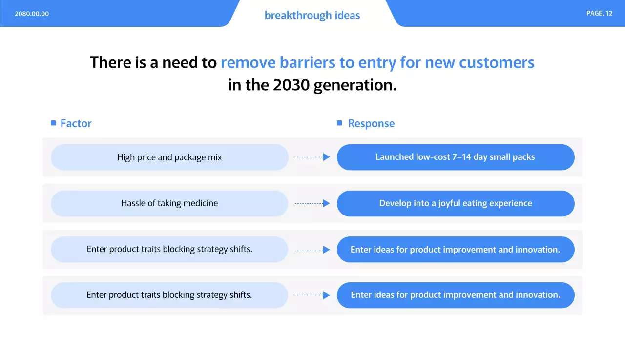 블루 모던 비즈니스 플랜