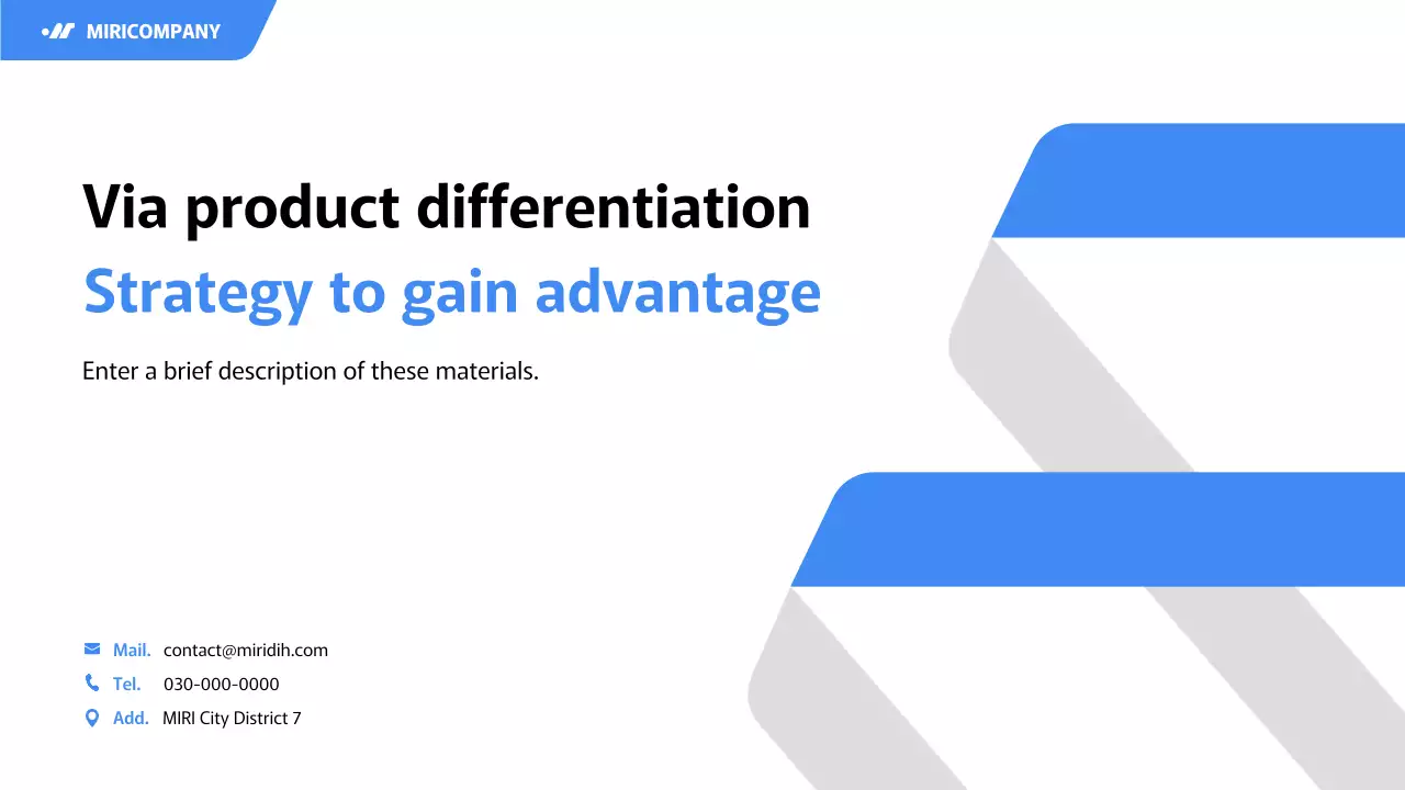 블루 모던 비즈니스 플랜