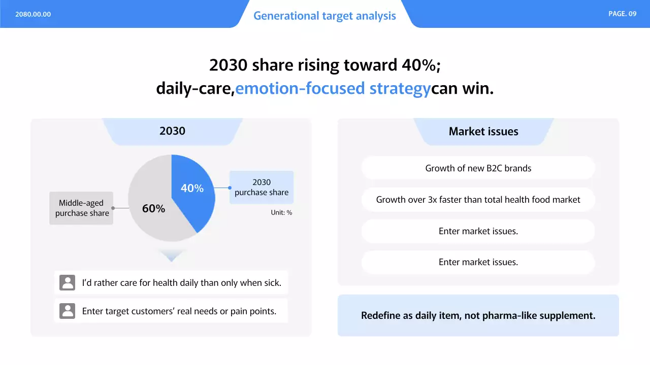 블루 모던 비즈니스 플랜