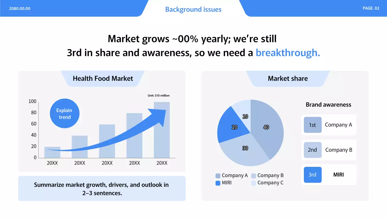 블루 모던 비즈니스 플랜