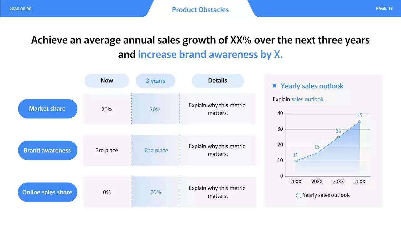 블루 모던 비즈니스 플랜