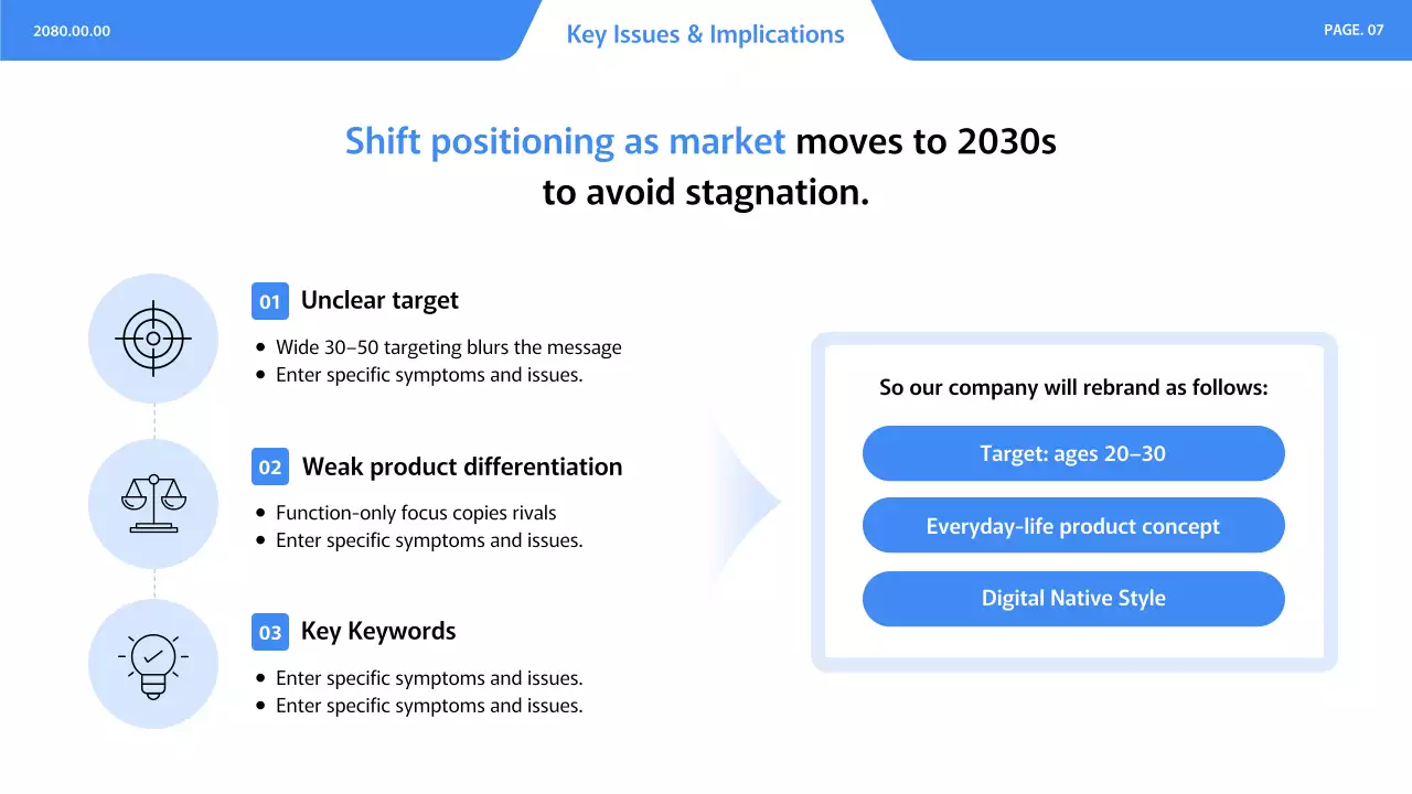 블루 모던 비즈니스 플랜