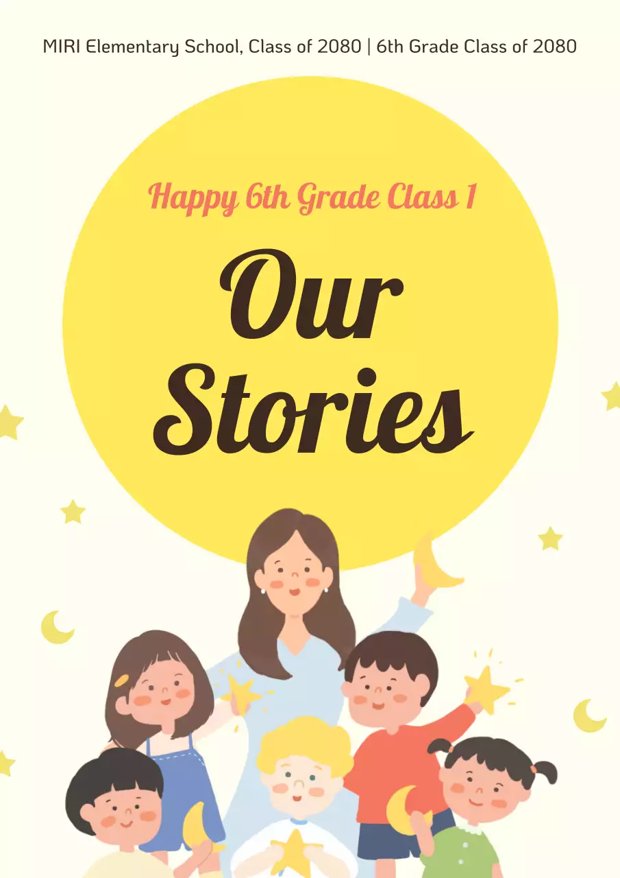 yellow simple school storybook