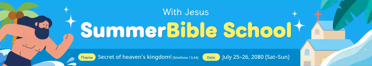 acara keagamaan sederhana berwarna biru