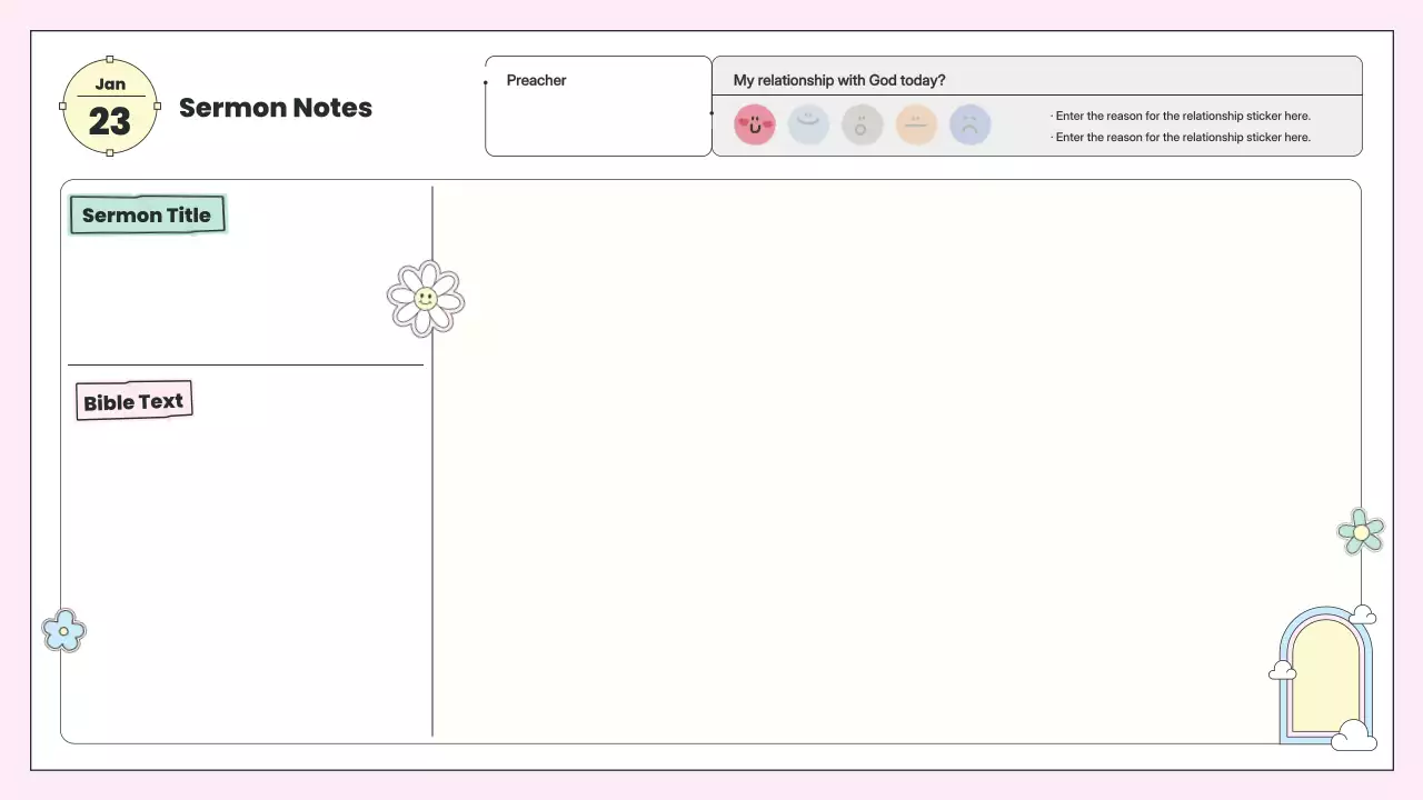 핑크 심플 페이스 다이어리