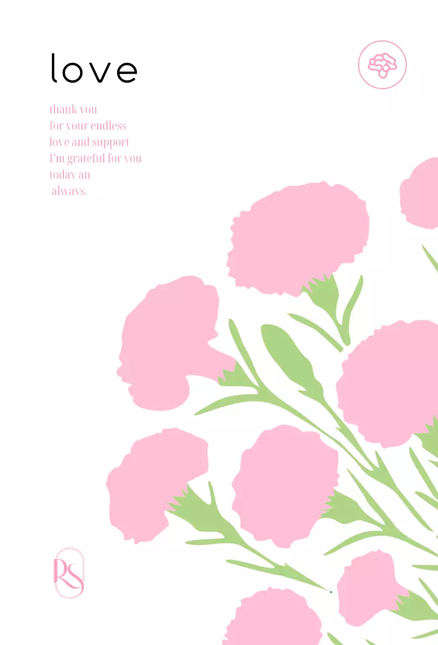 love 가정의달 카네이션 양면 엽서