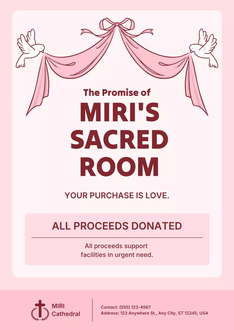 핑크 심플 자선 프로모션