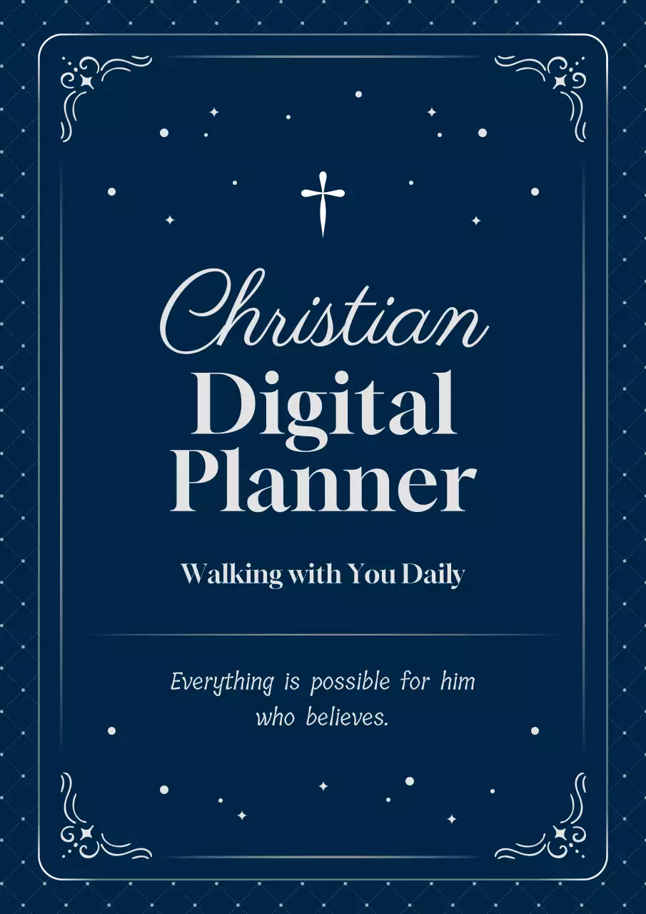 navy classic religion planner