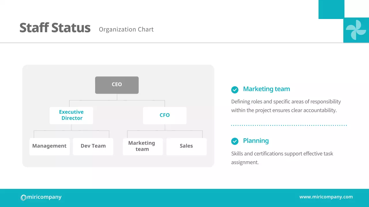 블루 미니멀 비즈니스 플랜