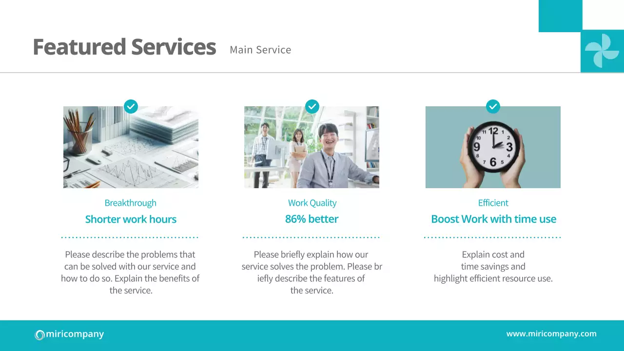 블루 미니멀 비즈니스 플랜