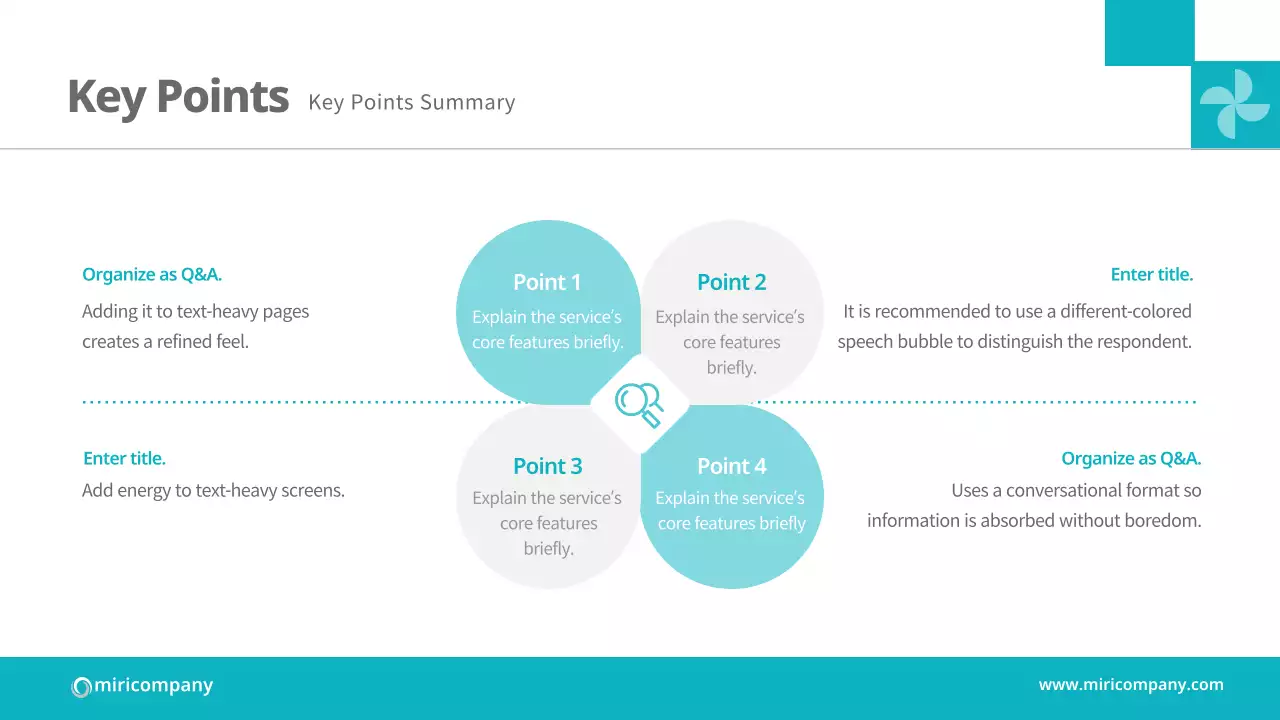 블루 미니멀 비즈니스 플랜