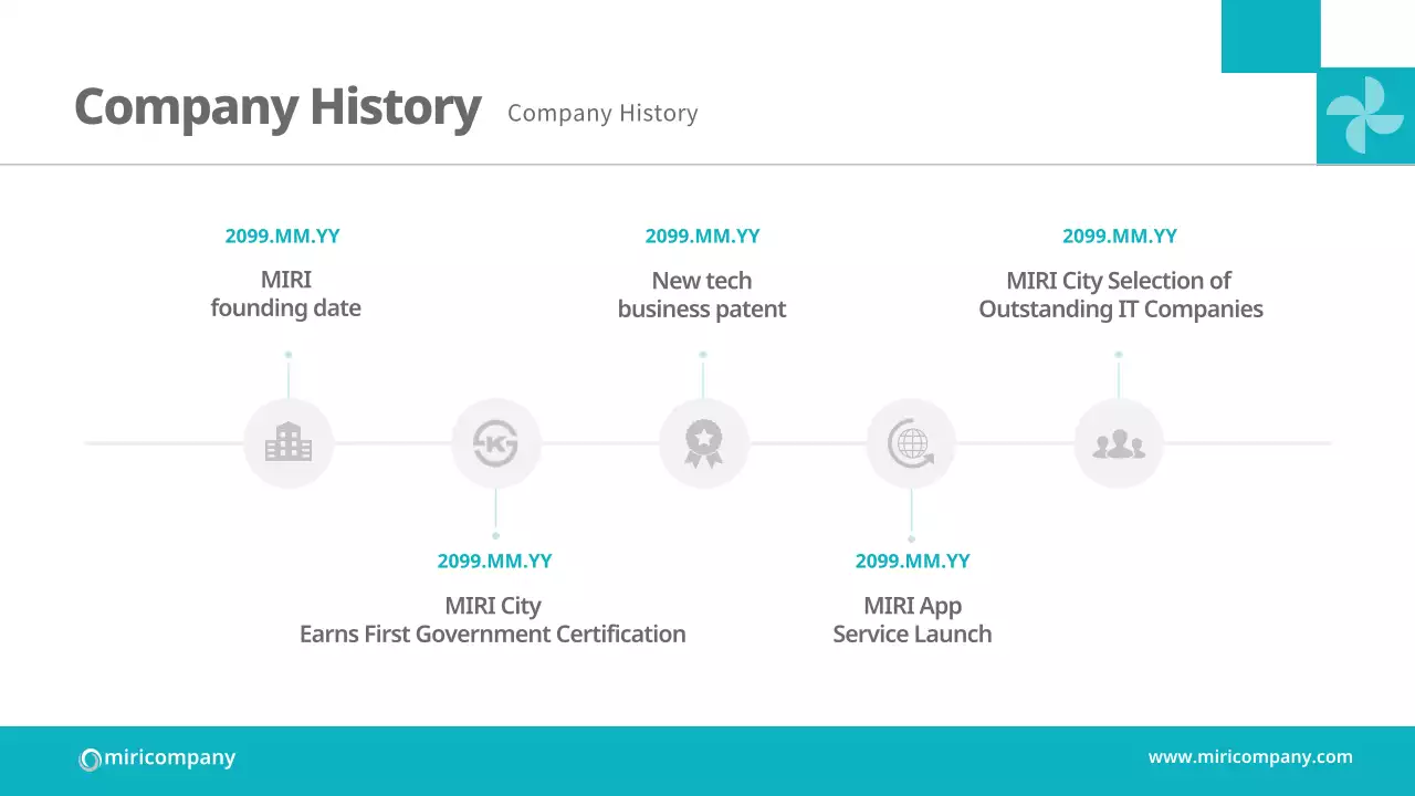 블루 미니멀 비즈니스 플랜