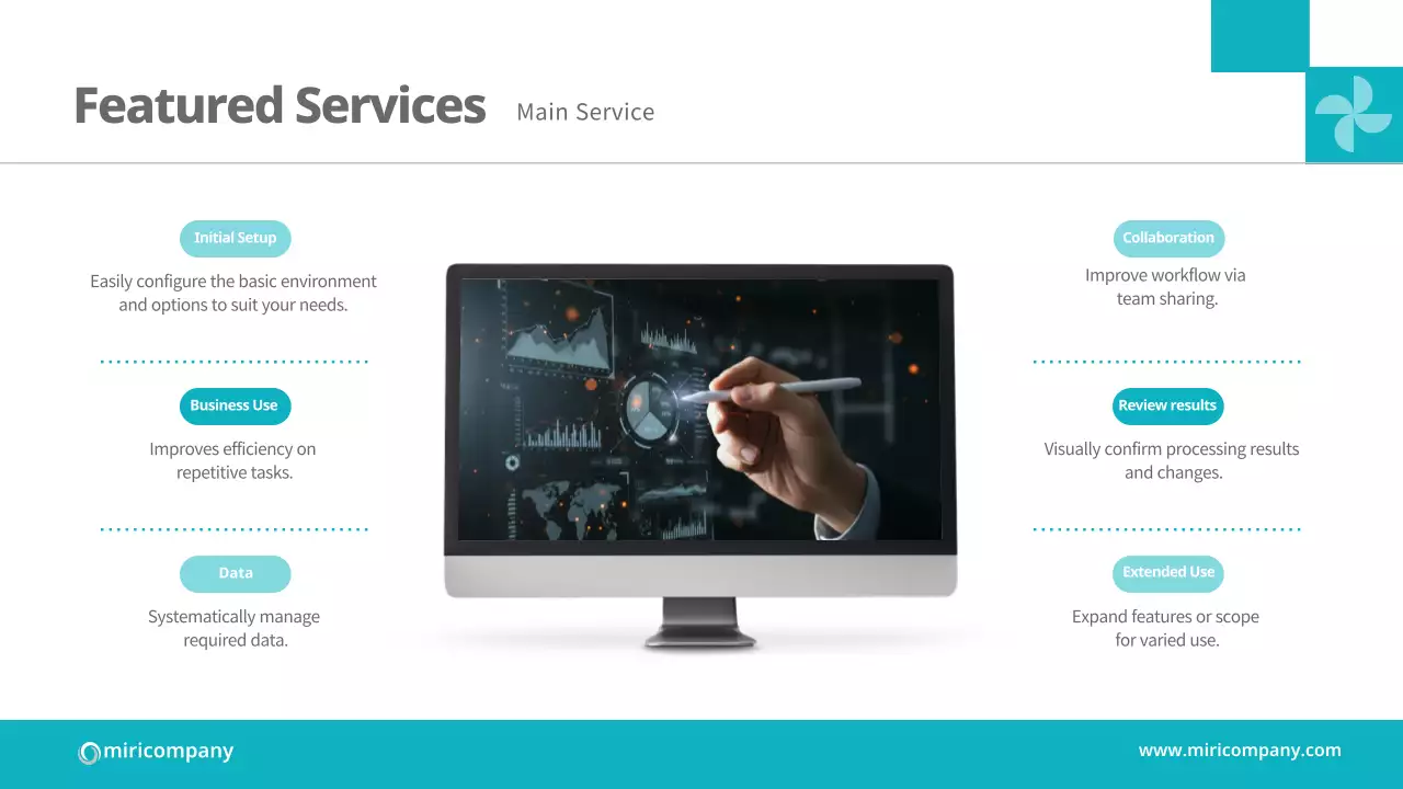 블루 미니멀 비즈니스 플랜