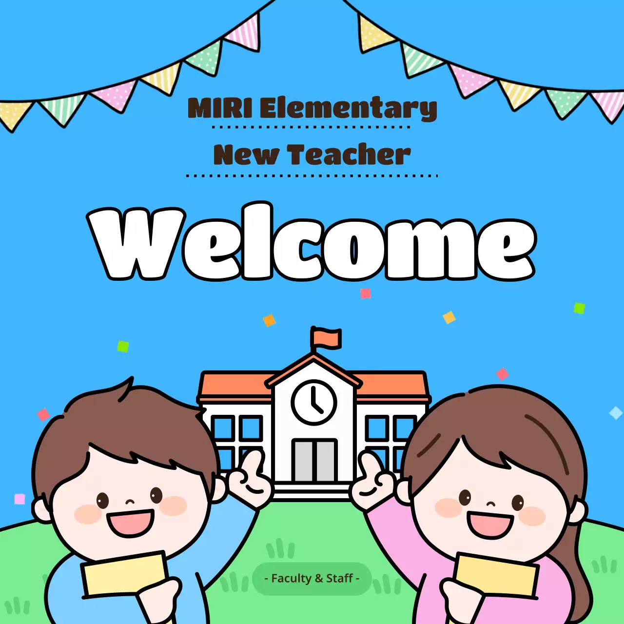 blue simple education invitation