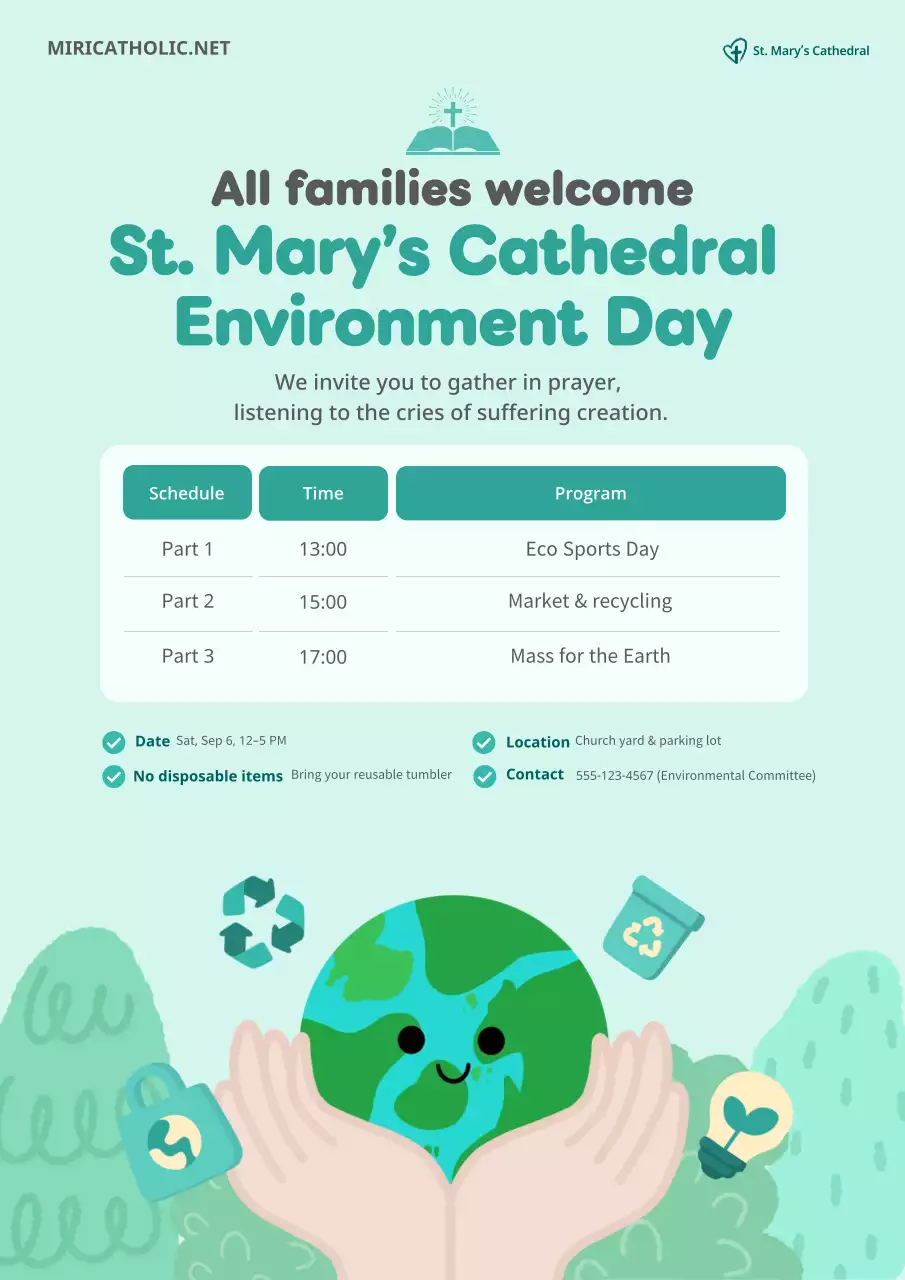 친환경적이고 간소한 환경 행사