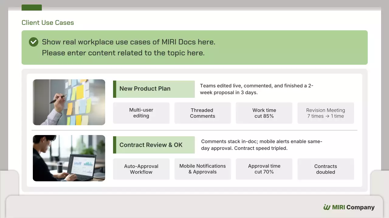 녹색 미니멀 비즈니스 자료
