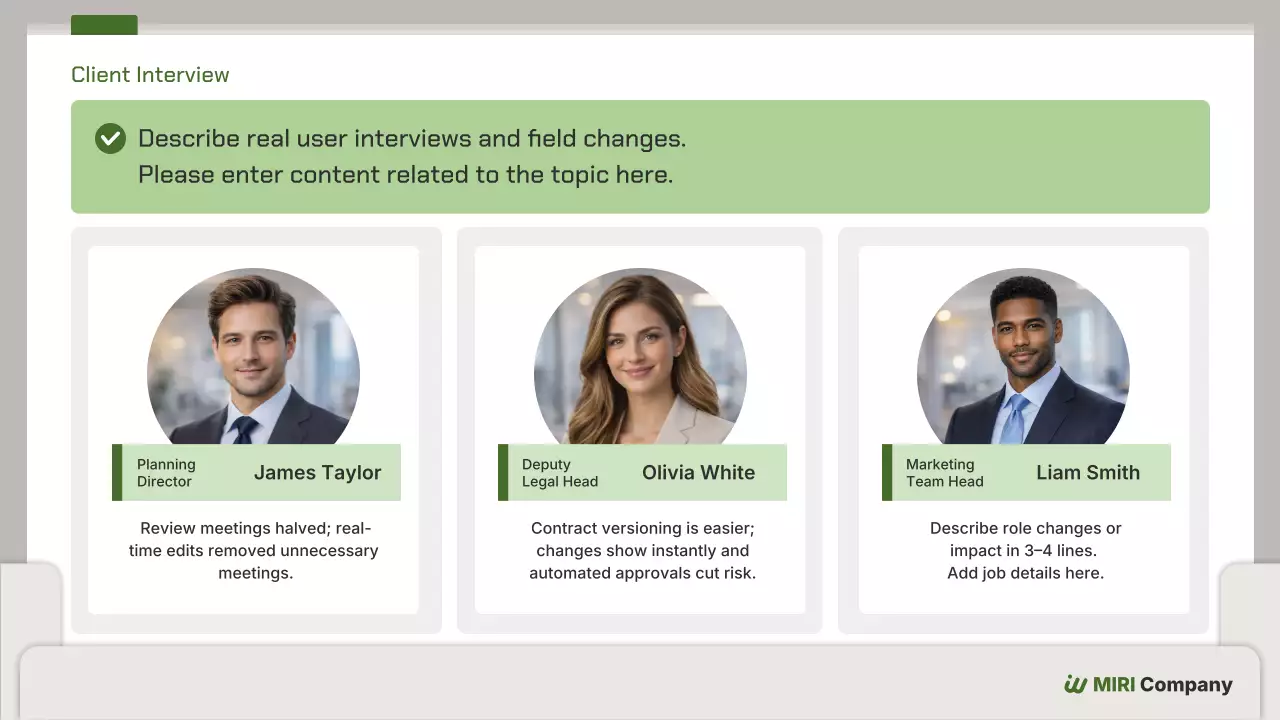녹색 미니멀 비즈니스 자료