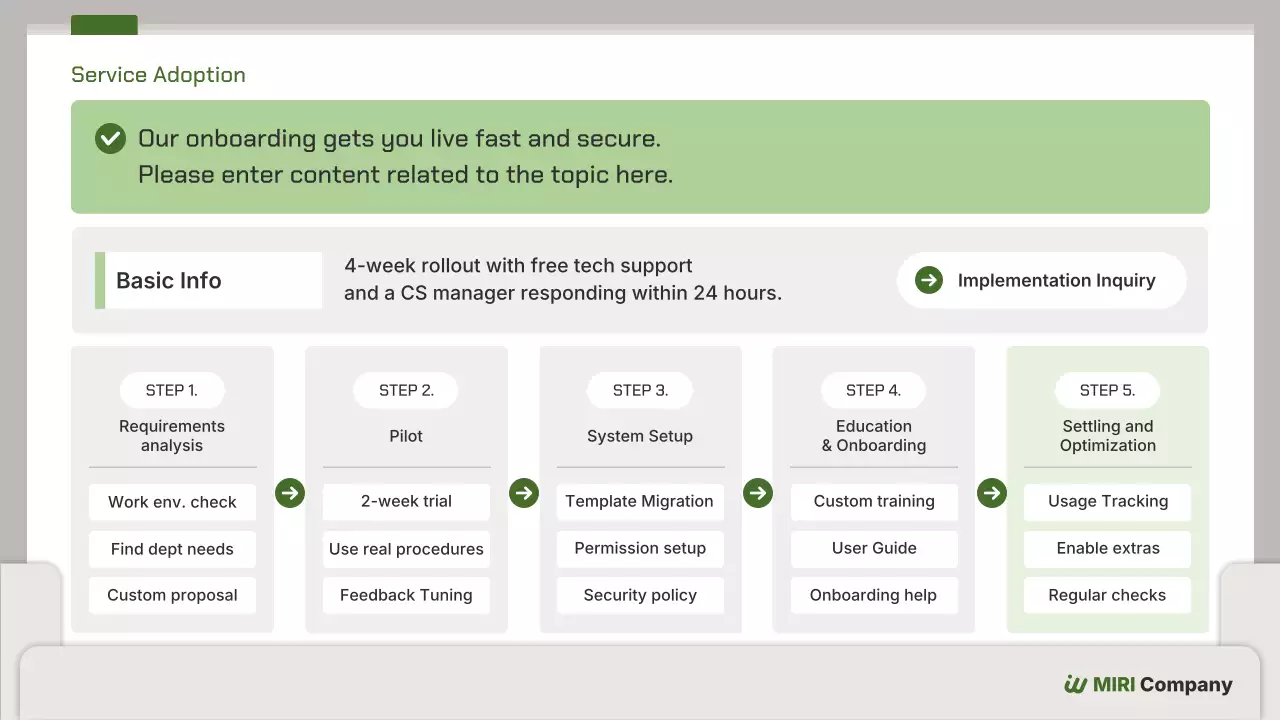 녹색 미니멀 비즈니스 자료