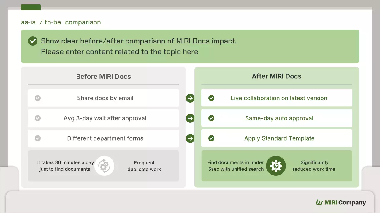 녹색 미니멀 비즈니스 자료