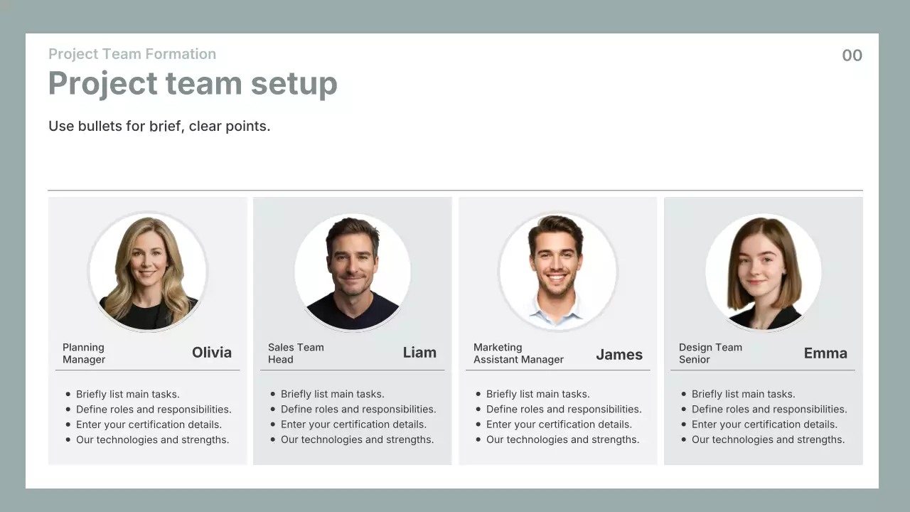 회색 심플 비즈니스 프레젠테이션 가이드