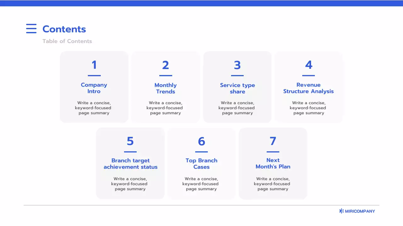 블루 클린 비즈니스 보고서