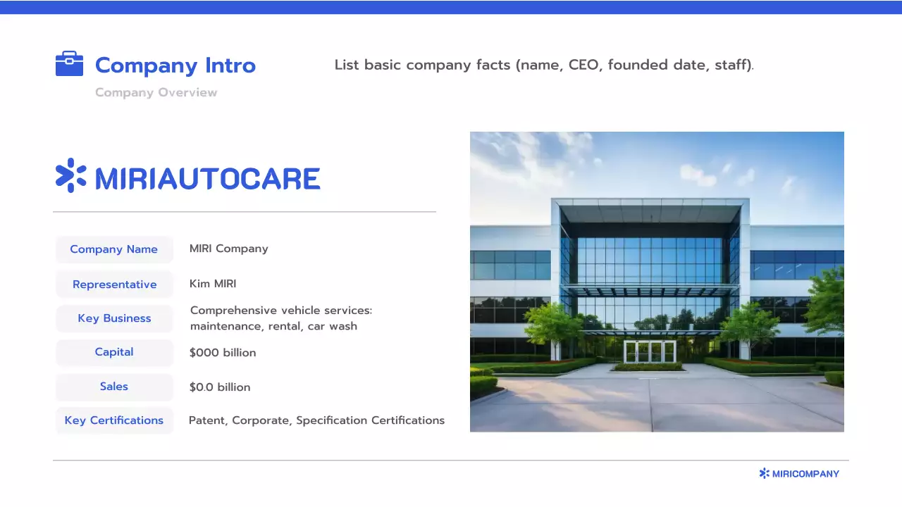 블루 클린 비즈니스 보고서