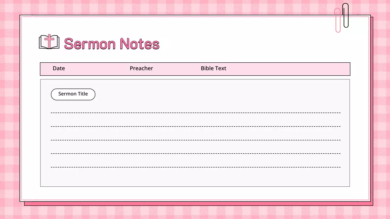 핑크 심플 페이스 다이어리 가이드