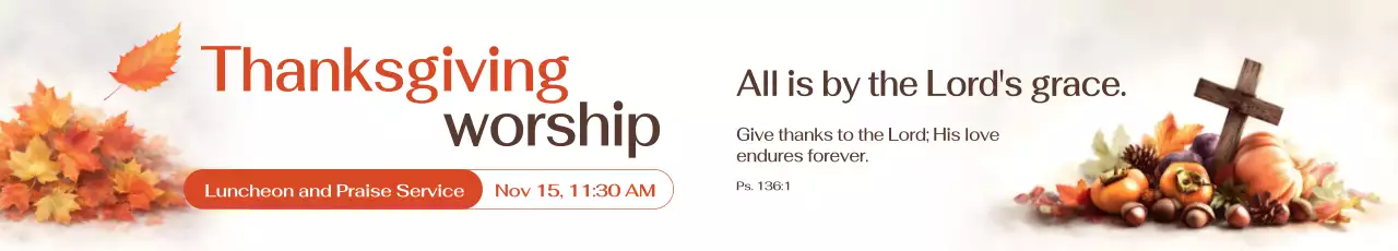 acara syukur sederhana berwarna oranye