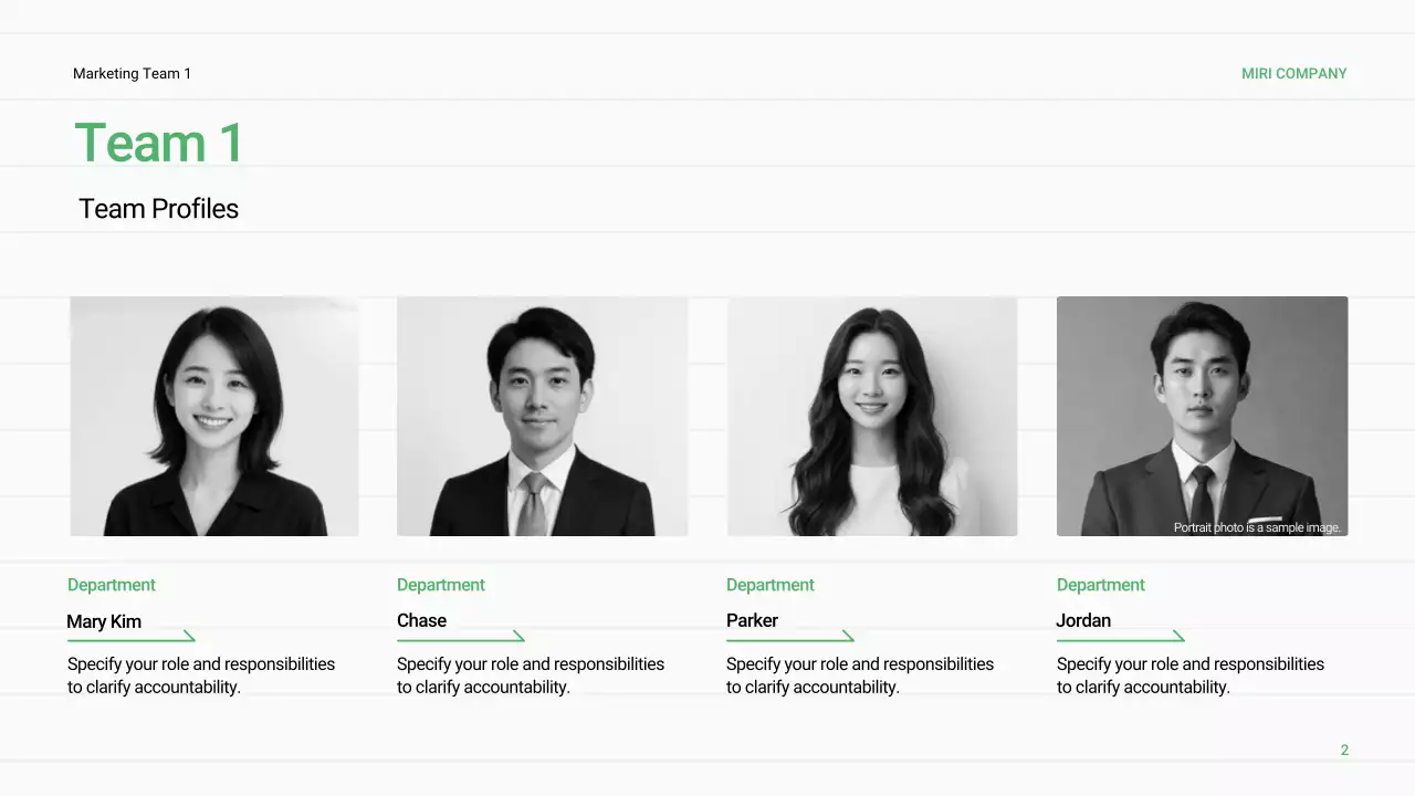 녹색 최소 비즈니스 보고서