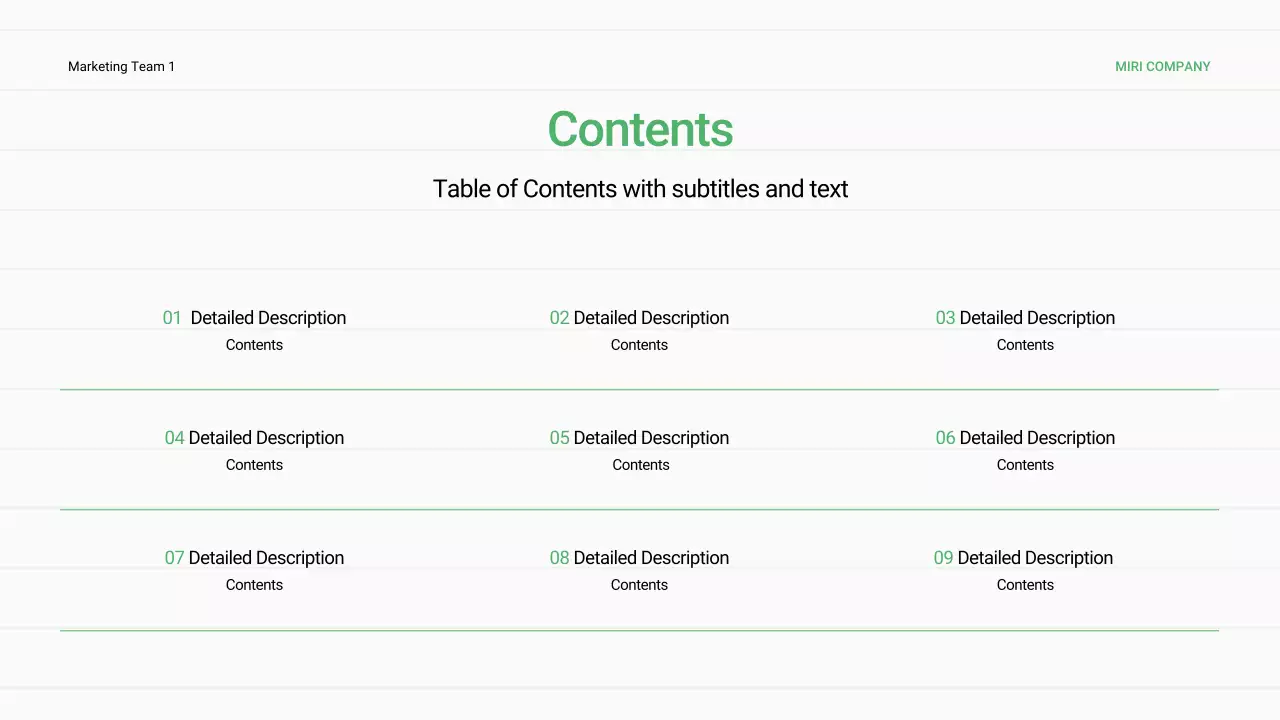 녹색 최소 비즈니스 보고서