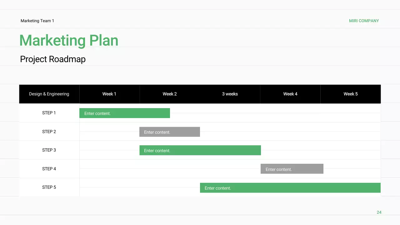 녹색 최소 비즈니스 보고서